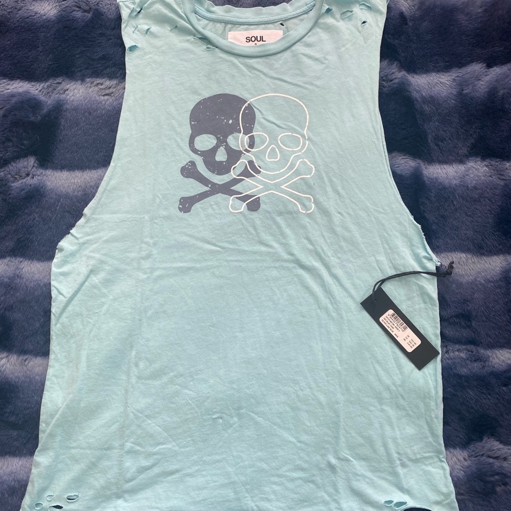NWT Soulcycle skull workout tank top